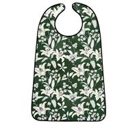 VOPHIA Confezione da 3 bavaglini per adulti da donna, lavabili, riutilizzabili, impermeabili, protettori con raccogli briciole opzionale (Lily1)