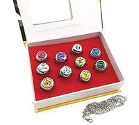 Vophifo Set di anelli Akatsuki con 10 anelli e scatola da collezione