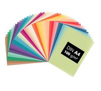 VOPIWOZ 40 Fogli di Fogli Colorati A4, 20 Colori Carta Trasparente Colorata, Cartoncini Colorati A4 Utilizzabile per Lavoro Manuale, per La Carta Trasparente per La Stampa