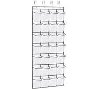 VOPTON 28 grandi tasche sopra la porta, organizer per scarpe da appendere per armadio, scarpiera trasparente di alta qualità per porta, organizer per scarpe per retro della porta e 4 ganci in metallo