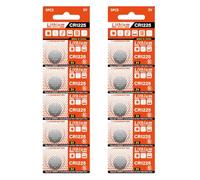 VOQGHTU 10 pile a bottone multiuso CR1225-3 V DL1225/ECR1225/LM1225 per computer, apriscatole e cronometro, batteria al litio