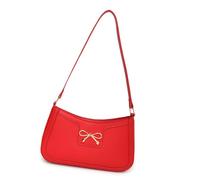 VOQGHTU Borsa a tracolla da donna, borsa a mano, per matrimoni, ascelle, avambraccio, con fiocchi, per il viaggio quotidiano al lavoro o per il tempo libero, borsa da donna alla moda, Colore: rosso
