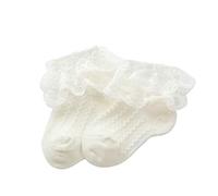 Voracale Calzini eleganti con Pizzo Calzini Bambini Principessa Calze Neonati Cotone Conforto Calze Bambina Corte Ragazze Calzini Maglia Cotone Calzini di Pizzo (Bianco, 6-12 mesi)