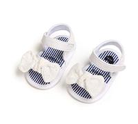 Voracale Sandali Estivi Principessa Bambini Scarpine con Fiocco Scarpine Battesimo Neonata Scarpe Bambina Elegante Viaggiare Scarpe Basse Casuali Scarpe (Bianco, 0-6 mesi)