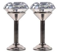 VORCOOL 2 ganci per tende a diamante, per porta, parete, con nappe (argento)