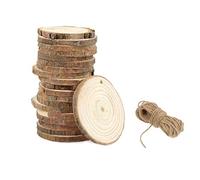 VORCOOL 50pcs Dischi in Legno Rotondi Fette Tronco Legno Dischetti Grezzo Rondelle di per Decorazione Bricolage 5-6cm