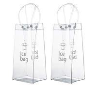 Vordas 2 Pacchi Sacchetto di Ghiaccio Trasparente con Manico per Champagne Vino