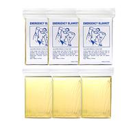 Vordas Coperta di Emergenza Sopravvivenza, 6 Pacchi Coperta Isotermica Oro Argento, Ideale per Esterni, Escursioni, Sopravvivenza, Maratone o Primo Soccorso, 210 x 160cm