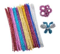 Vordpe 100 pulitori per pipe, filo di ciniglia lungo, peluche piegato, 30 cm, per bambini, per il fai da te e la decorazione per progetti artigianali fai da te (glitter)