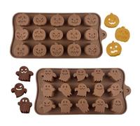 Vordpe 2 stampi in silicone per Halloween, per dolci, biscotti, muffin, in silicone, per gomma, caramelle, biscotti, cucina fai da te