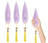 Vordpe 3 pezzi K-p0p giocattolo armi, accessori anime con nappe d'oro, accessori per film dei cartoni animati, gioielli fantasy, accessori per giochi di ruolo anime per cosplay e palcoscenico