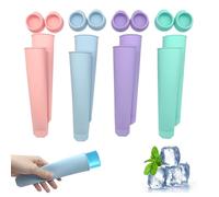 Vordpe 8 stampi per ghiaccio in silicone, riutilizzabili, stampi per ghiaccio in silicone, ideali per bambini e adulti