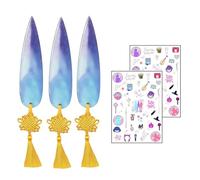 Vordpe Set di Armi Cosplay da 3 Pezzi con Nappe E 2 Tatuaggi, Accessorio per Costume Anime, Replica di Armi Giocattolo K-P0p, Bigiotteria, Giocattolo per Palcoscenico