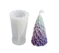 Vordpe Stampo per candele in silicone per albero di Natale, fabbricazione di candele in resina, stampo aromatico per fai da te, decorazione natalizia (C)