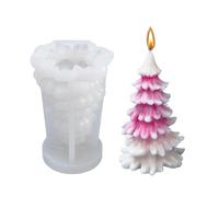 Vordpe Stampo per candele in silicone, per albero di Natale, per candele, per stampi in resina, stampi in silicone, per candele fai da te, decorazioni natalizie (E)