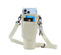 Vordpe Stanley Cup 40oz, borsa per bottiglie d'acqua con scomparto per cellulare, tracolla regolabile, per viaggi, escursioni, corsa, ciclismo, colore bianco