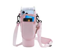 Vordpe Stanley Cup 40oz, borsa per bottiglie d'acqua con scomparto per cellulare, tracolla regolabile, per viaggi, escursioni, corsa, ciclismo, rosa