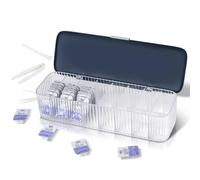 VORDRASSIL P-80, organizer giornaliero per lenti a contatto con un dispositivo di rimozione e una pinzetta, dispenser usa e getta per lenti a contatto, scatola di plastica trasparente per lenti
