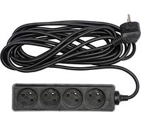 VOREL 72620-Prolunga con messa a terra/Nero/4-sockets 1,5 m