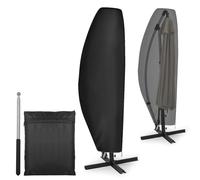 VORHOT Copri Ombrellone per Ombrello a Sbalzo Ø 2-4m, 420D Oxford-Tessuto Copertura Protettiva con Asta, Impermeabile Anti-UV Telo per Ombrellone da Giardino Spiaggia Balcone, 280 * 30/81/45CM