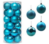 Vorkhuaeri 24x Palline di Natale Baubles per Albero 2023, Xmas-Decor Party, Decorazioni per Matrimoni, Decora Natalizie (Blue,XL-4CM)