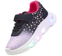 Vorkhuaeri Scarpe LED con Luci per Bambina, Scarpe da Ginnastica Luminose per Bambine, Scarpe Bambini Bimba Tennis Sportive Illuminate Moda Natale (A1-Rosa-Mesh2,28)