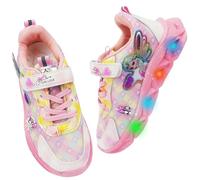 Vorkhuaeri Scarpe LED con Luci per Bambina, Scarpe da Ginnastica Luminose per Bambine, Scarpe Bambini Bimba Tennis Sportive Illuminate Moda Natale (A1-Rosa-Mesh2,30)