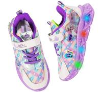 Vorkhuaeri Scarpe LED con Luci per Bambina, Scarpe da Ginnastica Luminose per Bambine, Scarpe Bambini Bimba Tennis Sportive Illuminate Moda Natale (A1-Purple-Mesh2,32)