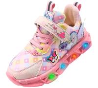 Vorkhuaeri Scarpe LED con Luci per Bambina, Scarpe da Ginnastica Luminose per Bambine, Scarpe Bambini Bimba Tennis Sportive Illuminate Moda Natale (A2-Rosa,22)
