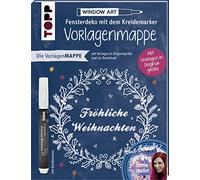 Vorlagenmappe Fensterdeko mit dem Kreidemarker - Fröhliche Weihnachten von Bine Brändle: Vorlagenbögen mit Motiven in Originalgröße: mit Vorlagen in Originalgröße von Bine Brändle
