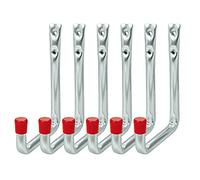 VORMANN Gancio da parete per dispositivi, gancio per garage, portata 25 kg, resistente alle intemperie, forma a U, set da 6 pezzi (148 x 114 x 56 x 86 mm), prodotto in Germania