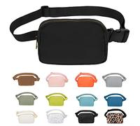 VOROLO Marsupio per donne e uomini, borsa a tracolla con cinghia regolabile, nero, Taglia unica, 1 marsupio