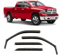 Voron Glass In-Channel 220010 - Parapioggia extra resistenti per camion Dodge RAM 2009-2018, deflettori per finestre, visiere per finestrini di ventilazione, 4 pezzi