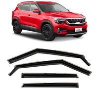 Voron Glass Protezione antipioggia in-Channel extra resistente per Kia Seltos 2021-2023, deflettori per finestrini, visiere per finestre di sfiato, 4 pezzi - 200313