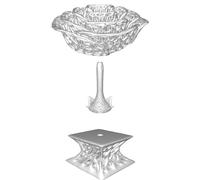 Voronoi Rose Display Stand with Stem for Valentine's Day Gift Decoration