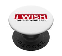 Vorrei che gli italiani fossero reali (divertente) PopSockets PopGrip Adesivo