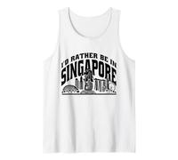 Vorrei Essere a Singapore Skyline Cuore Singapore Canotta