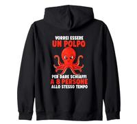 Vorrei Essere Un Polpo Umorismo Marino Felpa con Cappuccio