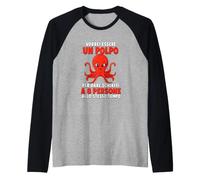 Vorrei Essere Un Polpo Umorismo Marino Maglia con Maniche Raglan