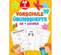 Vorschule übungshefte ab 4 jahren: Buchstaben und zahlen schreiben lernen, Zeichne Linien, Formen | Feinmotorik förderung für kinder - für Jungen und Mädchen