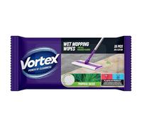 Vortex Salviette umidificate, universali, usa e getta, dimensioni 260 mm x 220 mm, coperchio ribaltabile, per la pulizia di diverse superfici, rimuove sporco, polvere e detriti, tropicale, 15 pezzi