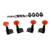 Vortice accordatore per ukulele con durata ovale, metallo, plastica, tappo trasparente, ricambio hardware per chitarra