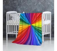 Vortici color arcobaleno,Coperta morbida, calda, anti-pilling, in flanella, peluche, 76 x 127 cm