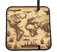Vortithora Antico Mappa Del Mondo Pieghevole Stadio Cuscino Impermeabile Portatile Bleacher Pad Piccolo Camping Mat Per Campeggio Viaggi Outdoor Sport Eventi
