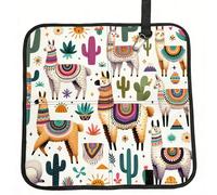 Vortithora Kawaii-Llama-Cactus Cuscino pieghevole per sedile da stadio impermeabile portatile Bleacher Pad Piccolo tappetino da campeggio per campeggio, viaggi, eventi sportivi all'aperto