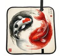 Vortithora Koi-Fish-Ink-Wash-Painting, cuscino pieghevole da stadio, impermeabile, portatile, per campeggio, viaggi, eventi sportivi all'aperto