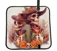 Vortithora Messico-scheletri-cactus-Candles Cuscino pieghevole per sedile da stadio impermeabile portatile Bleacher Pad Piccolo tappetino da campeggio per campeggio, viaggi, eventi sportivi all'aperto