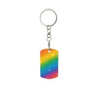 Vortithora Metallo di alluminio d'ardore Keychain dell'arcobaleno di Lgbt con l'anello chiave per uso quotidiano