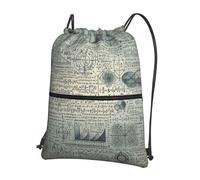 Vortithora Outdoor Matematica Fisica Zaino Casual Coulisse con Tasca con Cerniera Borsa Sportiva Con Coulisse Per Palestra E Uso quotidiano