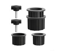 Vortiva Anelli di riduzione in plastica per ombrello, 38 mm, 48 mm | Include viti auricolari di sollevamento, manopole filettate M8, montaggio rapido, nessun attrezzo richiesto per